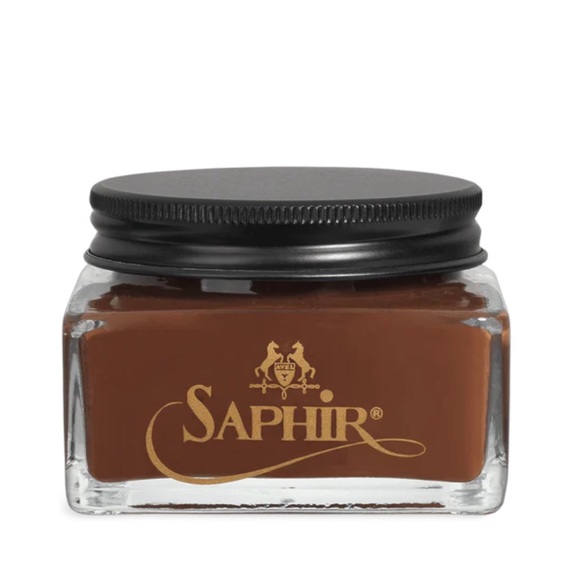 **SOLD** SAPHIR CREME 1925 SHOE POLISH IN 37 MEDIUM BROWN 75ML - BRAND NEW - Picture 1 of 3